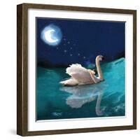 Swan And Child-Nancy Tillman-Framed Art Print