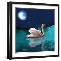 Swan And Child-Nancy Tillman-Framed Art Print