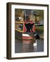 Swan and Narrowboat Near the British Waterways Board Workshops, Tardebigge, England-David Hughes-Framed Photographic Print