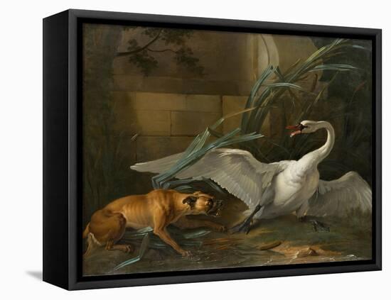 Swan Attacked by a Dog, 1745-Jean-Baptiste Oudry-Framed Stretched Canvas