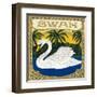 Swan Brand Cigar Box Label-Lantern Press-Framed Art Print