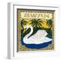 Swan Brand Cigar Box Label-Lantern Press-Framed Art Print