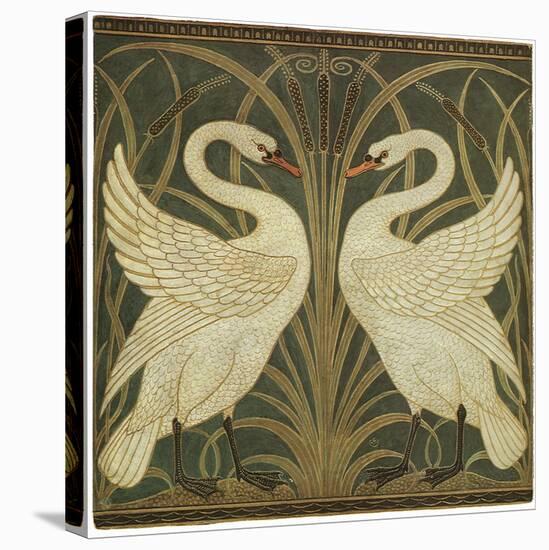 Swan Design-Walter Crane-Stretched Canvas