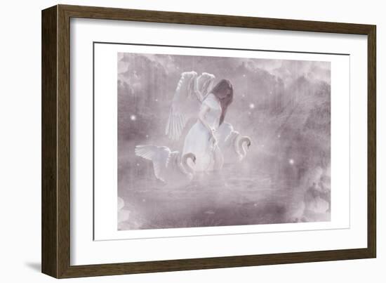 Swan Fairy-null-Framed Art Print