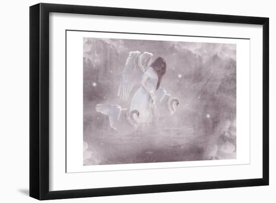 Swan Fairy-null-Framed Art Print