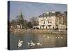 Swan Hotel and Great Ouse River, Bedford, Bedfordshire, England, United Kingdom, Europe-Rolf Richardson-Stretched Canvas