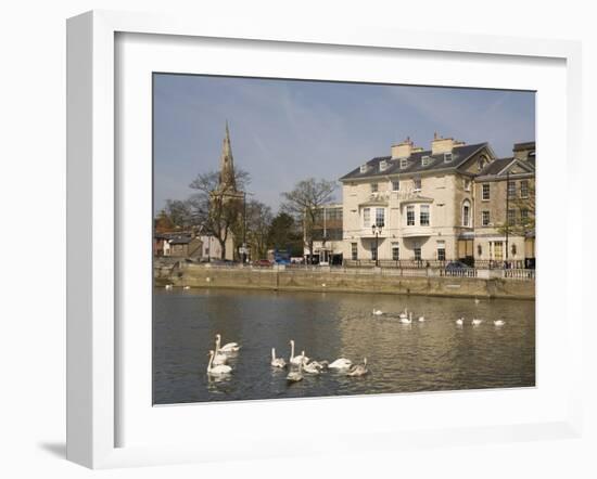 Swan Hotel and Great Ouse River, Bedford, Bedfordshire, England, United Kingdom, Europe-Rolf Richardson-Framed Photographic Print