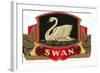 Swan Label-null-Framed Art Print
