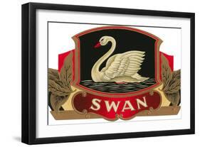 Swan Label-null-Framed Art Print