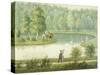 Swan Lake, 1881, Finland 19th Century Painting-null-Stretched Canvas