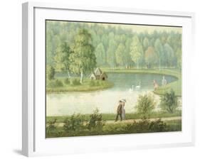 Swan Lake, 1881, Finland 19th Century Painting-null-Framed Giclee Print