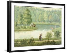 Swan Lake, 1881, Finland 19th Century Painting-null-Framed Giclee Print