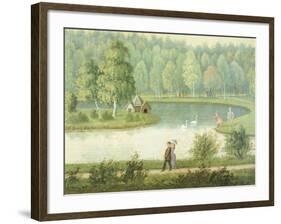 Swan Lake, 1881, Finland 19th Century Painting-null-Framed Giclee Print