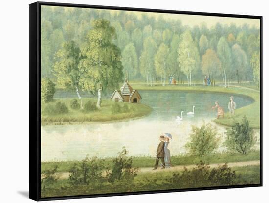 Swan Lake, 1881, Finland 19th Century Painting-null-Framed Stretched Canvas