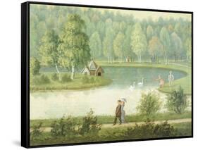 Swan Lake, 1881, Finland 19th Century Painting-null-Framed Stretched Canvas