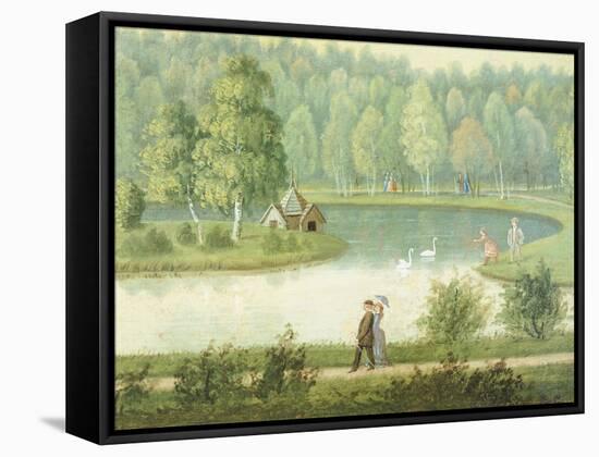 Swan Lake, 1881, Finland 19th Century Painting-null-Framed Stretched Canvas