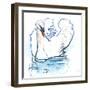 Swan Lake, 2021, (mixed media on paper)-Mark Adlington-Framed Giclee Print