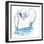 Swan Lake, 2021, (mixed media on paper)-Mark Adlington-Framed Giclee Print