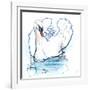 Swan Lake, 2021, (mixed media on paper)-Mark Adlington-Framed Giclee Print