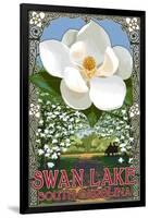 Swan Lake, South Carolina - Magnolia-Lantern Press-Framed Art Print