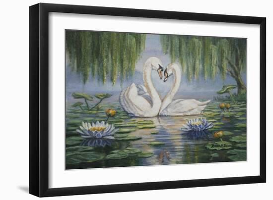 Swan Love-Bruce Dumas-Framed Giclee Print