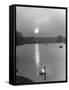 Swan on the Serpentine During the Mmonlight-Cornell Capa-Framed Stretched Canvas