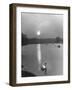 Swan on the Serpentine During the Mmonlight-Cornell Capa-Framed Photographic Print