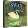 Swan Orange Label - Redlands, CA-Lantern Press-Stretched Canvas