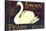 Swan Pear Label-null-Stretched Canvas
