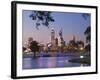 Swan River and James Mitchell Park at dusk-Jonathan Hicks-Framed Photographic Print