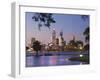 Swan River and James Mitchell Park at dusk-Jonathan Hicks-Framed Photographic Print