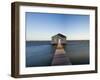 Swan River, Boat House and Jetty Perth, Wa, Western Australia, Australia-Peter Adams-Framed Photographic Print