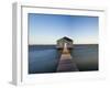 Swan River, Boat House and Jetty Perth, Wa, Western Australia, Australia-Peter Adams-Framed Photographic Print