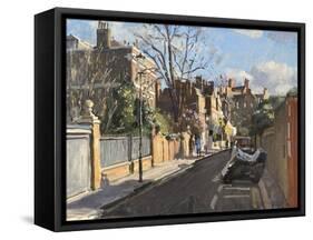 Swan Walk, Chelsea (Oil on Canvas)-Richard Foster-Framed Stretched Canvas