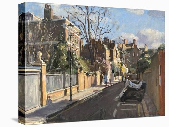 Swan Walk, Chelsea (Oil on Canvas)-Richard Foster-Stretched Canvas