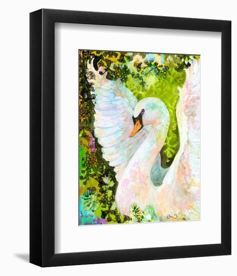 Swan-Jennifer Lommers-Framed Art Print