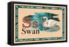Swan-null-Framed Stretched Canvas