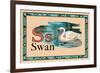 Swan-null-Framed Art Print