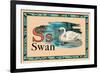 Swan-null-Framed Art Print