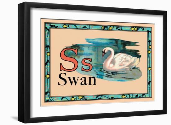 Swan-null-Framed Art Print