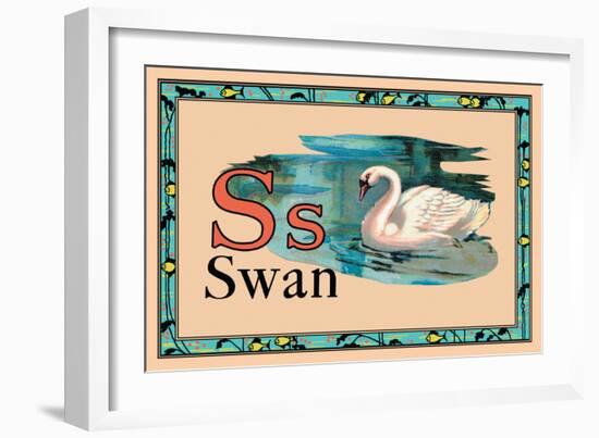 Swan-null-Framed Art Print