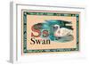 Swan-null-Framed Art Print