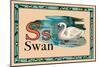Swan-null-Mounted Art Print