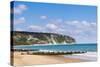 Swanage Beach and White Cliffs, Dorset, Jurassic Coast, England, United Kingdom, Europe-Matthew Williams-Ellis-Stretched Canvas