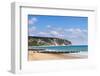 Swanage Beach and White Cliffs, Dorset, Jurassic Coast, England, United Kingdom, Europe-Matthew Williams-Ellis-Framed Photographic Print