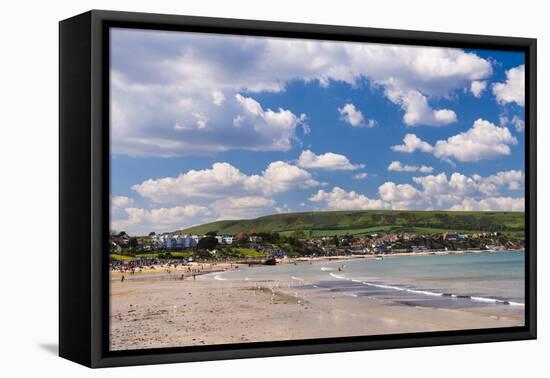 Swanage Beach, Dorset, Jurassic Coast, England, United Kingdom, Europe-Matthew Williams-Ellis-Framed Stretched Canvas