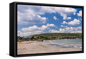 Swanage Beach, Dorset, Jurassic Coast, England, United Kingdom, Europe-Matthew Williams-Ellis-Framed Stretched Canvas