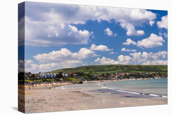 Swanage Beach, Dorset, Jurassic Coast, England, United Kingdom, Europe-Matthew Williams-Ellis-Stretched Canvas