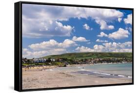 Swanage Beach, Dorset, Jurassic Coast, England, United Kingdom, Europe-Matthew Williams-Ellis-Framed Stretched Canvas