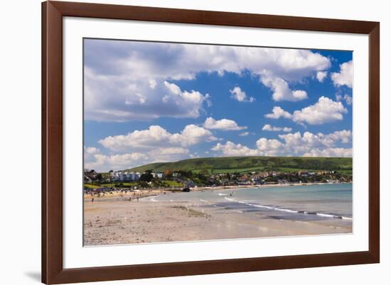 Swanage Beach, Dorset, Jurassic Coast, England, United Kingdom, Europe-Matthew Williams-Ellis-Framed Photographic Print